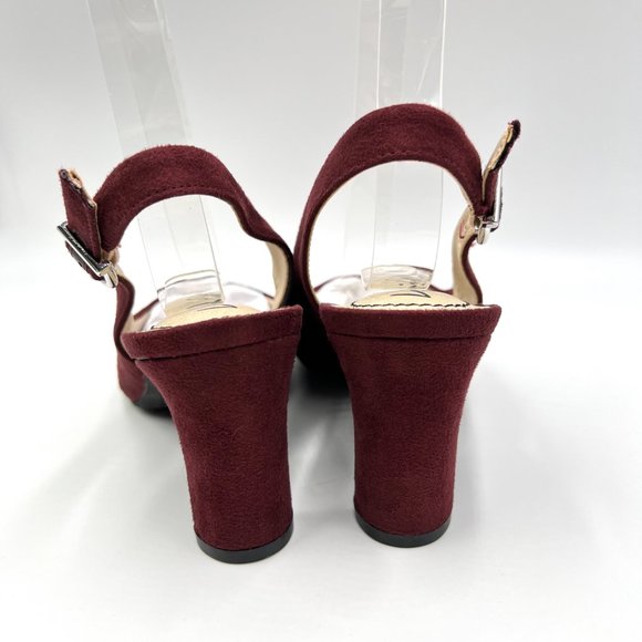 Lifestride Womens Gigi Sling Red Wine Burgundy Slingback Heels Pumps Shoes 7M - Picture 7 of 12